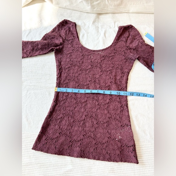 Urban Outfitters Pins and Needles Purple Lace Scoop Neck Top - Picture 5 of 14